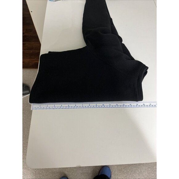 Aritzia Talula Black Ribbed Cropped Long-Sleeved Top Womens Size M - Picture 8 of 8